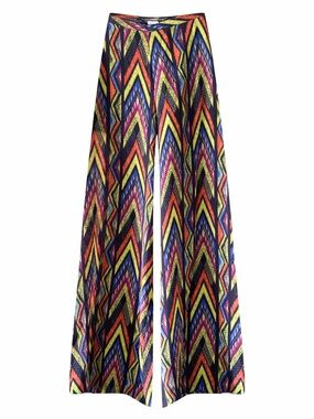 MISSONI | Wide-Leg Chevron Print Palazzo Multicolor Pants size 38